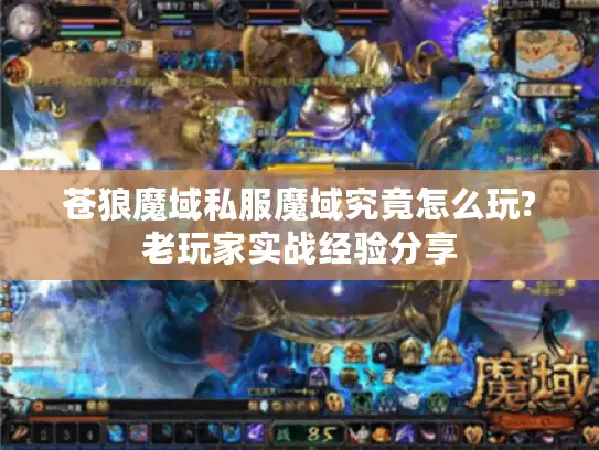 苍狼魔域私服魔域究竟怎么玩?老玩家实战经验分享