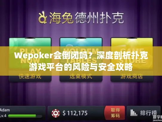 Wepoker会倒闭吗？深度剖析扑克游戏平台的风险与安全攻略