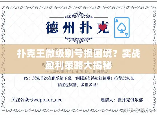 扑克王微级别亏损困境?实战盈利策略大揭秘 扑克王微级别亏损困境?实战盈利策略大揭秘