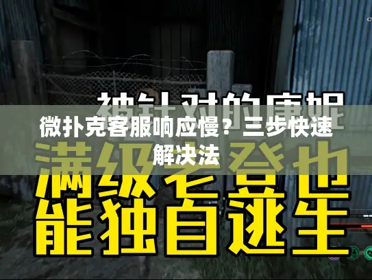微扑克客服响应慢？三步快速解决法