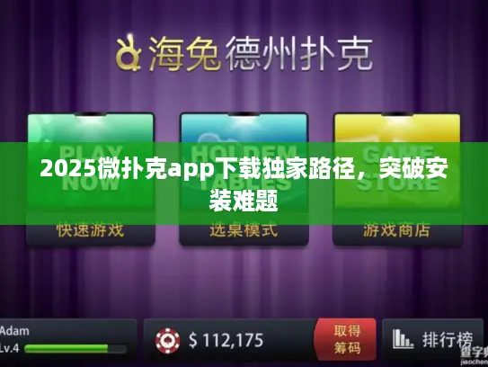 2025微扑克app下载独家路径,突破安装难题 2025微扑克app下载独家路径,突破安装难题