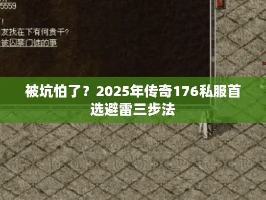 被坑怕了？2025年传奇176私服首选避雷三步法