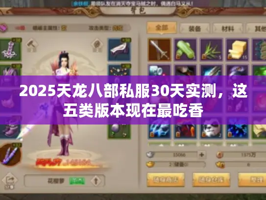 2025天龙八部私服30天实测，这五类版本现在最吃香