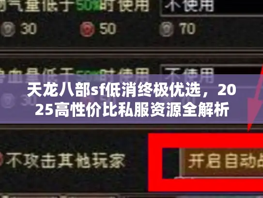 天龙八部sf低消终极优选，2025高性价比私服资源全解析