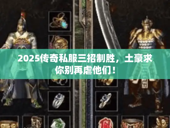 2025传奇私服三招制胜，土豪求你别再虐他们！