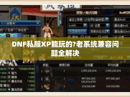 DNF私服XP能玩的?老系统兼容问题全解决