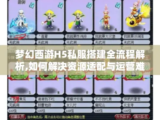 梦幻西游H5私服搭建全流程解析,如何解决资源适配与运营难题? 梦幻西游H5私服搭建全流程解析,如何解决资源适配与运营难题?