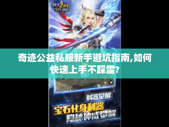 奇迹公益私服新手避坑指南,如何快速上手不踩雷?