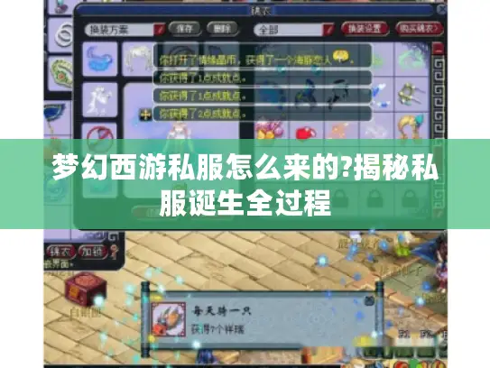 梦幻西游私服怎么来的?揭秘私服诞生全过程