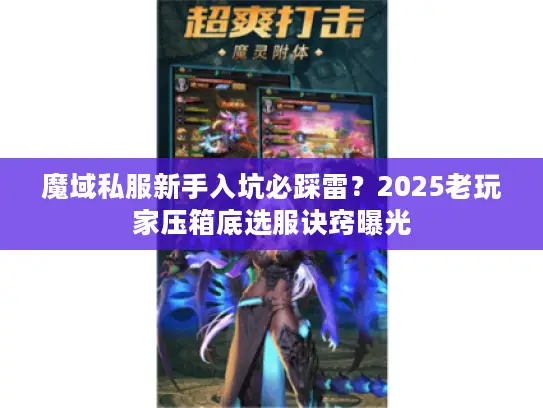 魔域私服新手入坑必踩雷?2025老玩家压箱底选服诀窍曝光 魔域私服新手入坑必踩雷?2025老玩家压箱底选服诀窍曝光