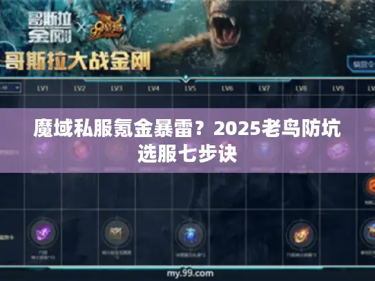 魔域私服氪金暴雷？2025老鸟防坑选服七步诀