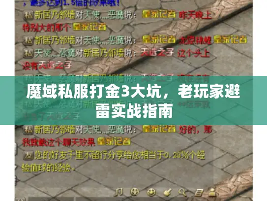 魔域私服打金3大坑,老玩家避雷实战指南 魔域私服打金3大坑,老玩家避雷实战指南
