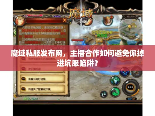 魔域私服发布网，主播合作如何避免你掉进坑服陷阱？