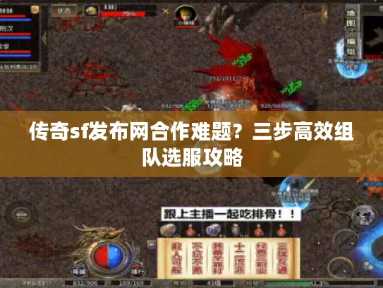 传奇sf发布网合作难题？三步高效组队选服攻略