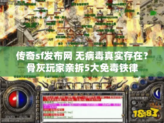 传奇sf发布网 无病毒真实存在？骨灰玩家亲拆5大免毒铁律