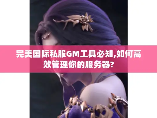 完美国际私服GM工具必知,如何高效管理你的服务器? 完美国际私服GM工具必知,如何高效管理你的服务器?