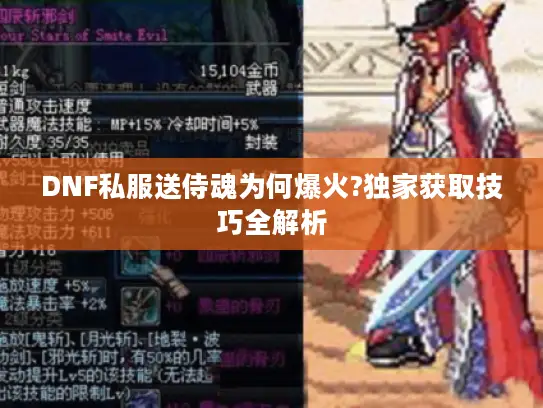DNF私服送侍魂为何爆火?独家获取技巧全解析 DNF私服送侍魂为何爆火?独家获取技巧全解析